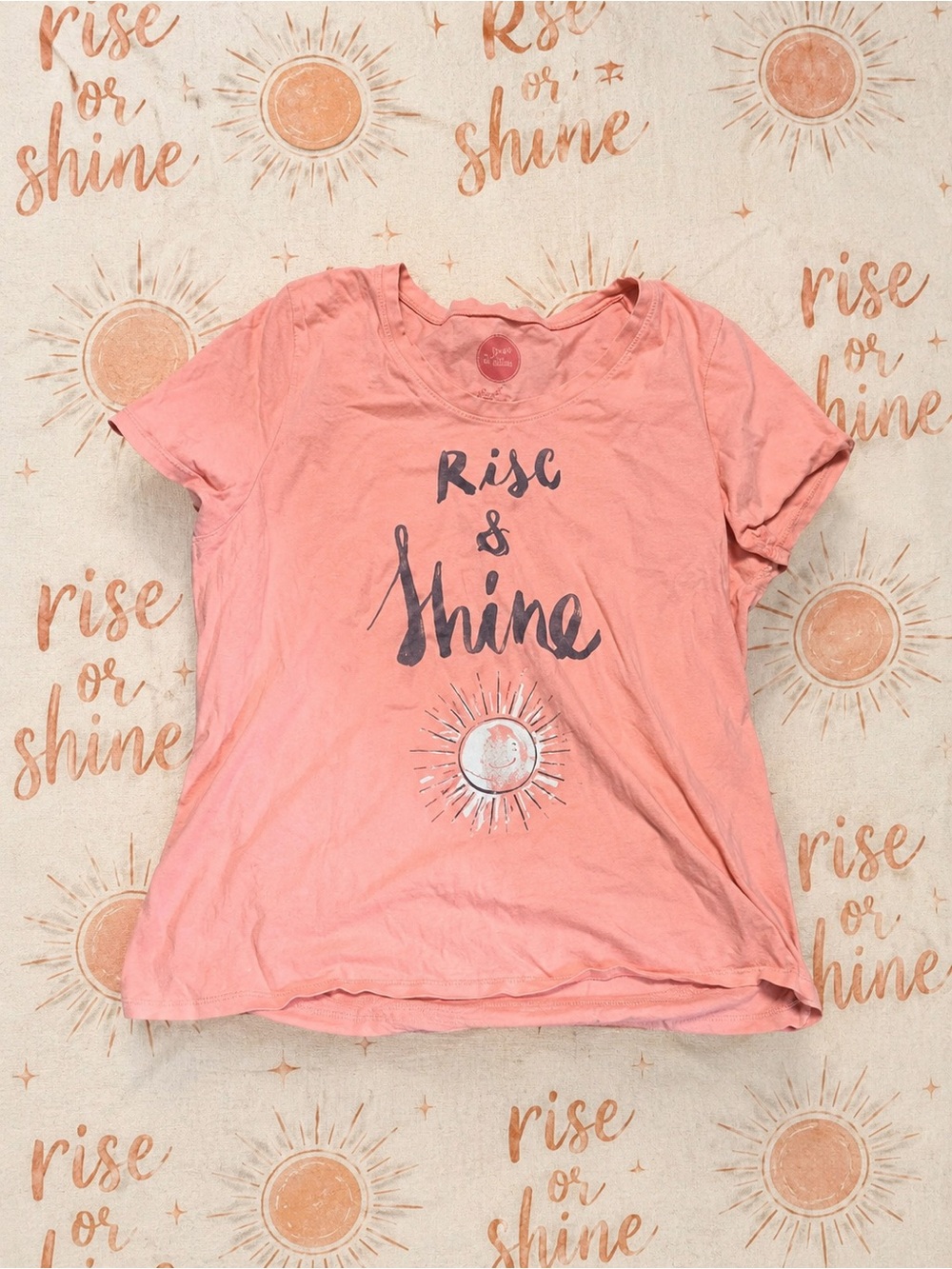 Life Is Good Pink 'Rise & Shine' Short Sleeve Tee 664